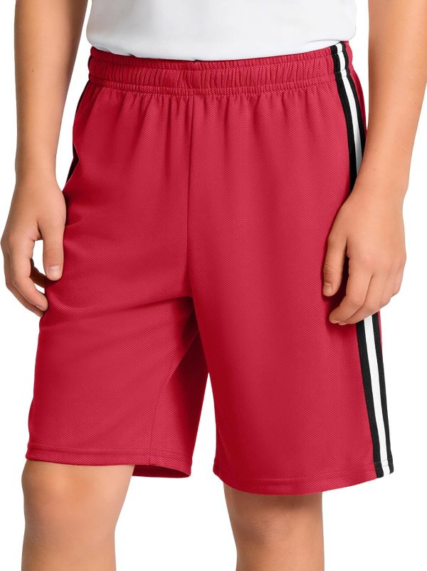 Boys Athletic Shorts Quick Dry Mesh Basketball Short No Pockets for Kids Soccer Running Gym